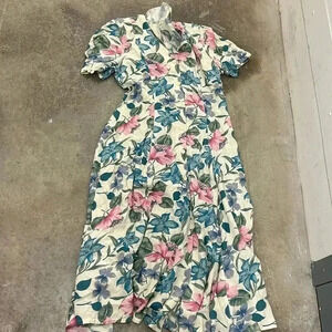 Vintage Andrea Palmer floral cottagecore  maxi dress‎